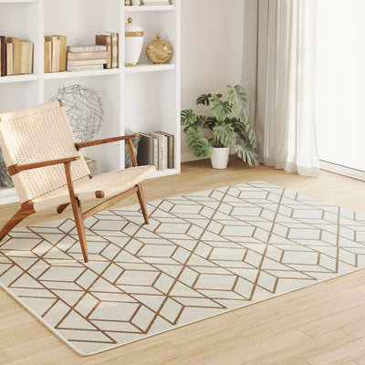 Monivärinen sisä-/ulkomatto lyhyt nukka Ligia 160x230cm (liukumaton)