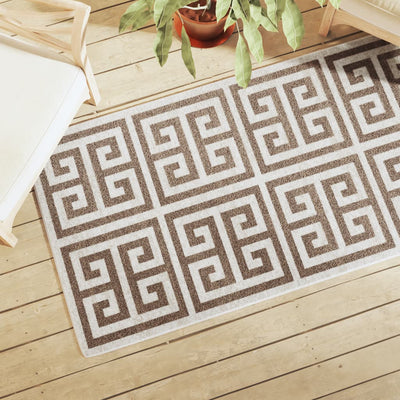 Monivärinen sisä-/ulkomatto lyhytnukkainen Ligia 80x150cm (liukumaton)