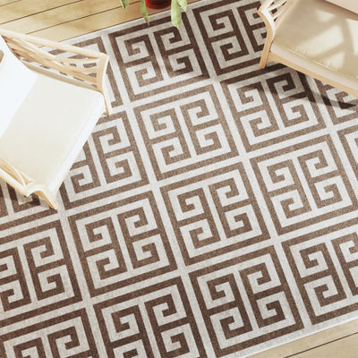 Monivärinen sisä-/ulkomatto lyhyt nukka Ligia 190x300cm (liukumaton)