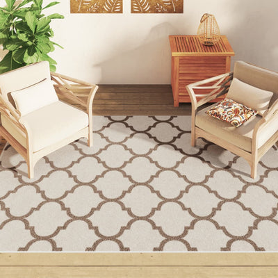 Monivärinen sisä-/ulkomatto lyhyt nukka Ligia 190x300cm (liukumaton)