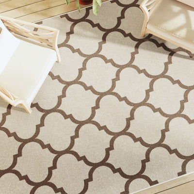 Monivärinen sisä-/ulkomatto lyhyt nukka Ligia 190x300cm (liukumaton)