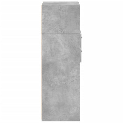 Kaappi betoninharmaa 50x42,5x124 cm tekninen puu