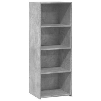 Kaappi betoninharmaa 45x41x124 cm tekninen puu