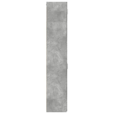Säilytyskaappi kapea betoninharmaa 40x42,5x225 cm tekninen puu