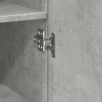 Betoninharmaa säilytyskaappi kapea Mariclia 45x42,5x225cm (puinen)