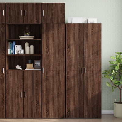 Säilytyskaappi kapea ruskea tammi 45x42,5x225 cm tekninen puu