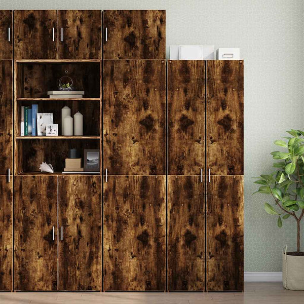 Säilytyskaappi kapea savutammi 50x42,5x225 cm tekninen puu