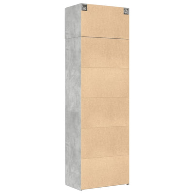 Säilytyskaappi betoninharmaa 70x42,5x225 cm tekninen puu