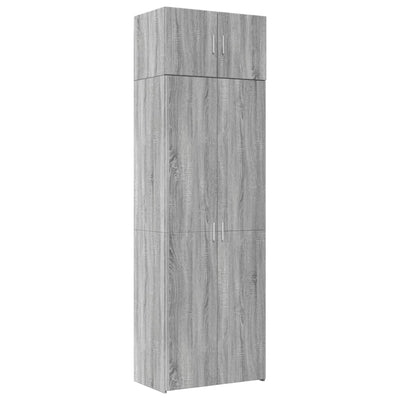 Säilytyskaappi harmaa Sonoma 70x42,5x225 cm tekninen puu