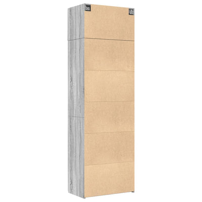 Säilytyskaappi harmaa Sonoma 70x42,5x225 cm tekninen puu