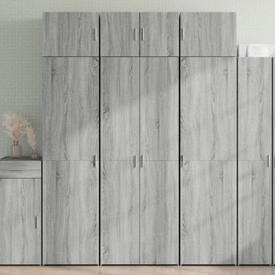 Säilytyskaappi harmaa Sonoma 70x42,5x225 cm tekninen puu