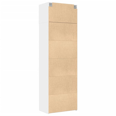 Säilytyskaappi valkoinen 70x42,5x225 cm tekninen puu