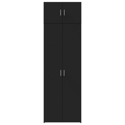 Säilytyskaappi musta 70x42,5x225 cm tekninen puu