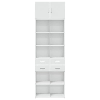 Säilytyskaappi valkoinen 70x42,5x225 cm tekninen puu