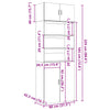 Savutammi säilytyskaappi Gelhal 80x42,5x225cm (puinen)