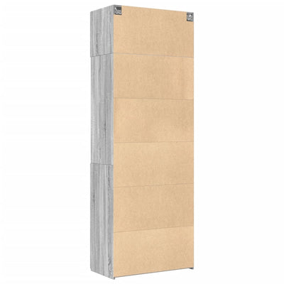 Säilytyskaappi harmaa Sonoma 80x42,5x225 cm tekninen puu