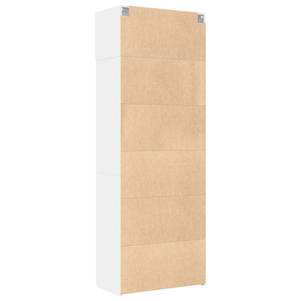 Säilytyskaappi valkoinen 80x42,5x225 cm tekninen puu