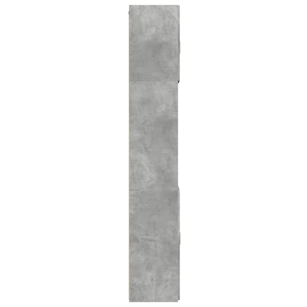 Kaappi betoninharmaa 80x42,5x249 cm tekninen puu