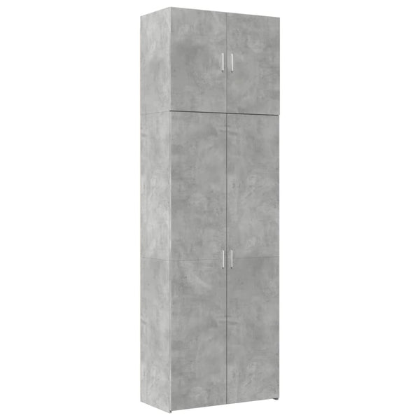 Kaappi betoninharmaa 80x42,5x249 cm tekninen puu