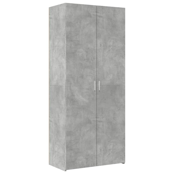 Kaappi betoninharmaa 80x42,5x249 cm tekninen puu