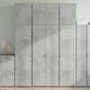 Kaappi betoninharmaa 80x42,5x249 cm tekninen puu