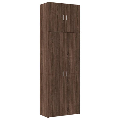 Kaappi ruskea tammi 80x42,5x249 cm tekninen puu