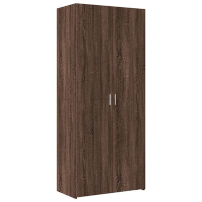 Kaappi ruskea tammi 80x42,5x249 cm tekninen puu