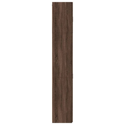 Kaappi ruskea tammi 80x42,5x249 cm tekninen puu