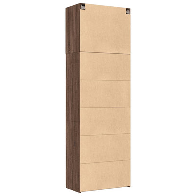Kaappi ruskea tammi 80x42,5x249 cm tekninen puu