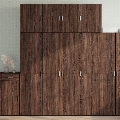 Kaappi ruskea tammi 80x42,5x249 cm tekninen puu
