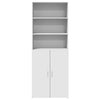 Kaappi valkoinen 70x42,5x185 cm tekninen puu
