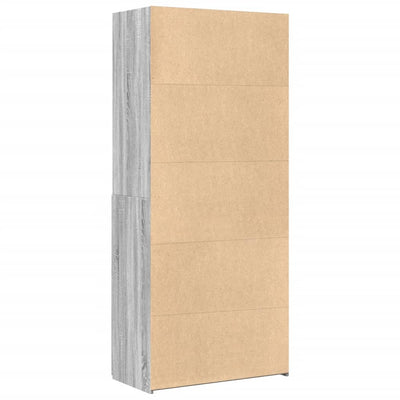 Kaappi harmaa Sonoma 80x42,5x185 cm tekninen puu