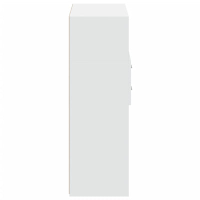 Kaappi valkoinen 80x42,5x124 cm tekninen puu