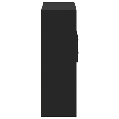 Kaappi musta 80x42,5x124 cm tekninen puu