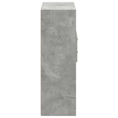 Kaappi betoninharmaa 80x42,5x124 cm tekninen puu