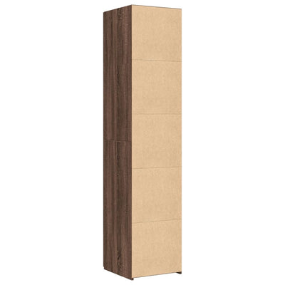 Kaappi ruskea tammi 40x42,5x185 cm tekninen puu