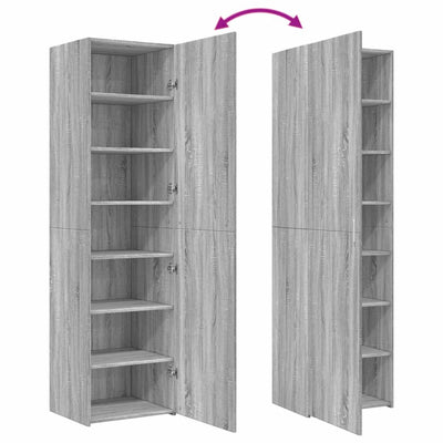 Kaappi harmaa Sonoma 50x42,5x185 cm tekninen puu