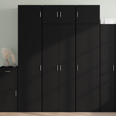 Kaappi musta 70x42,5x185 cm tekninen puu