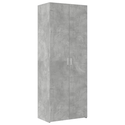 Kaappi betoninharmaa 70x42,5x185 cm tekninen puu