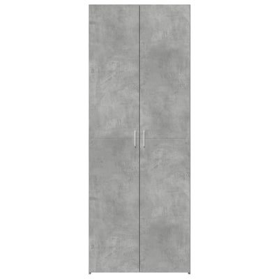 Kaappi betoninharmaa 70x42,5x185 cm tekninen puu