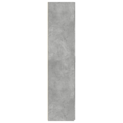 Kaappi betoninharmaa 70x42,5x185 cm tekninen puu