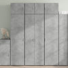 Kaappi betoninharmaa 70x42,5x185 cm tekninen puu
