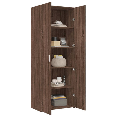 Kaappi ruskea tammi 70x42,5x185 cm tekninen puu