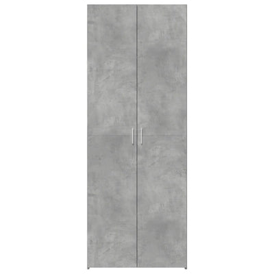 Kaappi betoninharmaa 70x42,5x185 cm tekninen puu