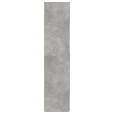 Kaappi betoninharmaa 70x42,5x185 cm tekninen puu