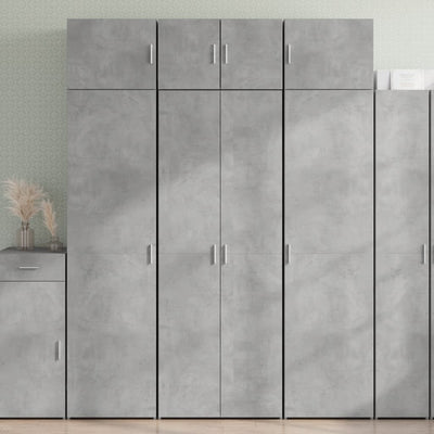 Kaappi betoninharmaa 70x42,5x185 cm tekninen puu