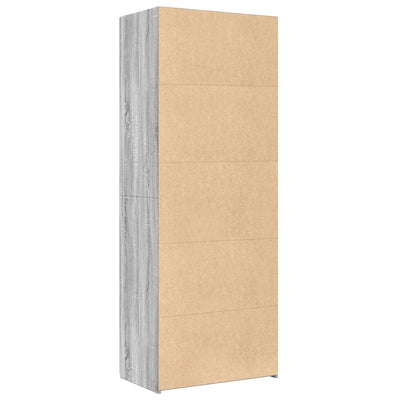 Kaappi harmaa Sonoma 70x42,5x185 cm tekninen puu