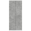 Kaappi betoninharmaa 80x42,5x185 cm tekninen puu