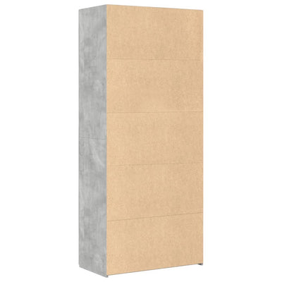 Betoninharmaa kaappi Bidilici 80x42,5x185cm (puinen)