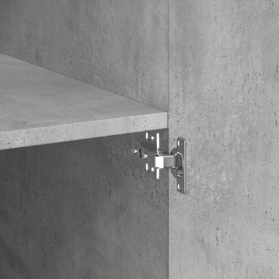 Betoninharmaa kaappi Bidilici 80x42,5x185cm (puinen)